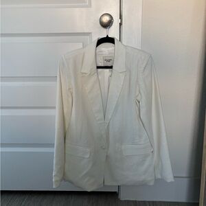 Abercrombie & Fitch Linen White Blazer